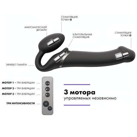 Страпон безремневой Vibrating Strap-on-me M