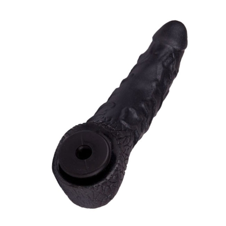 Фаллос-насадка Lovething Black Bent